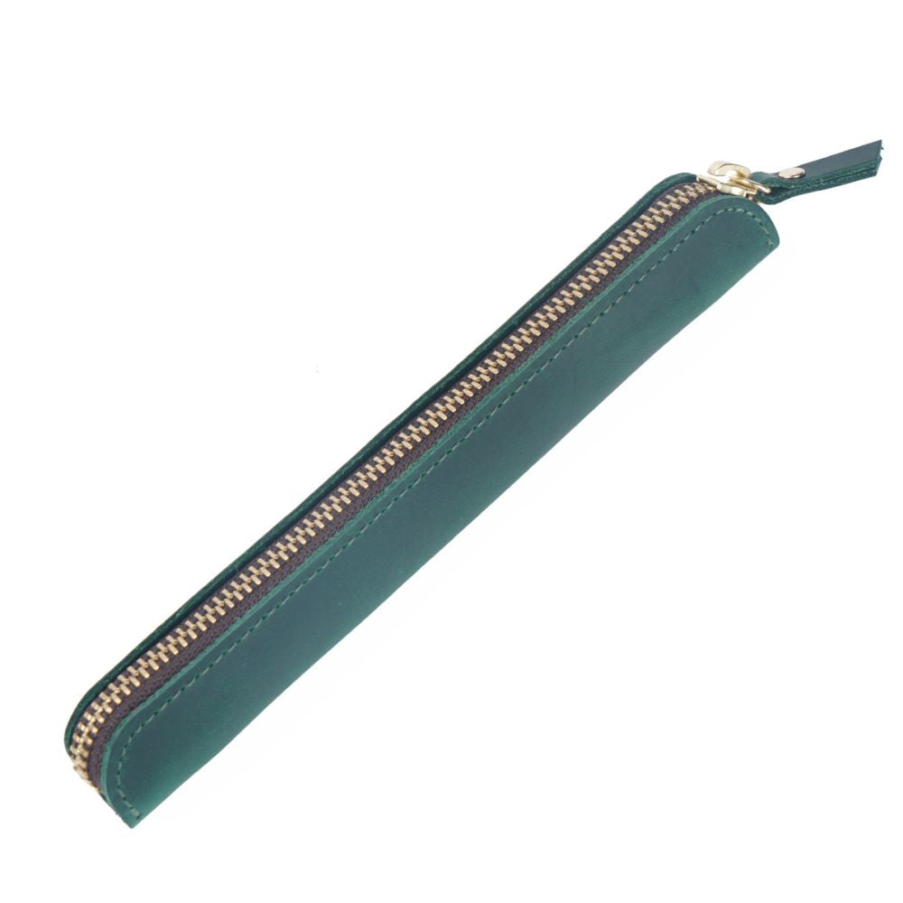 Leather Apple Shaped Pen Case 19cm x 3cm 6 variants
