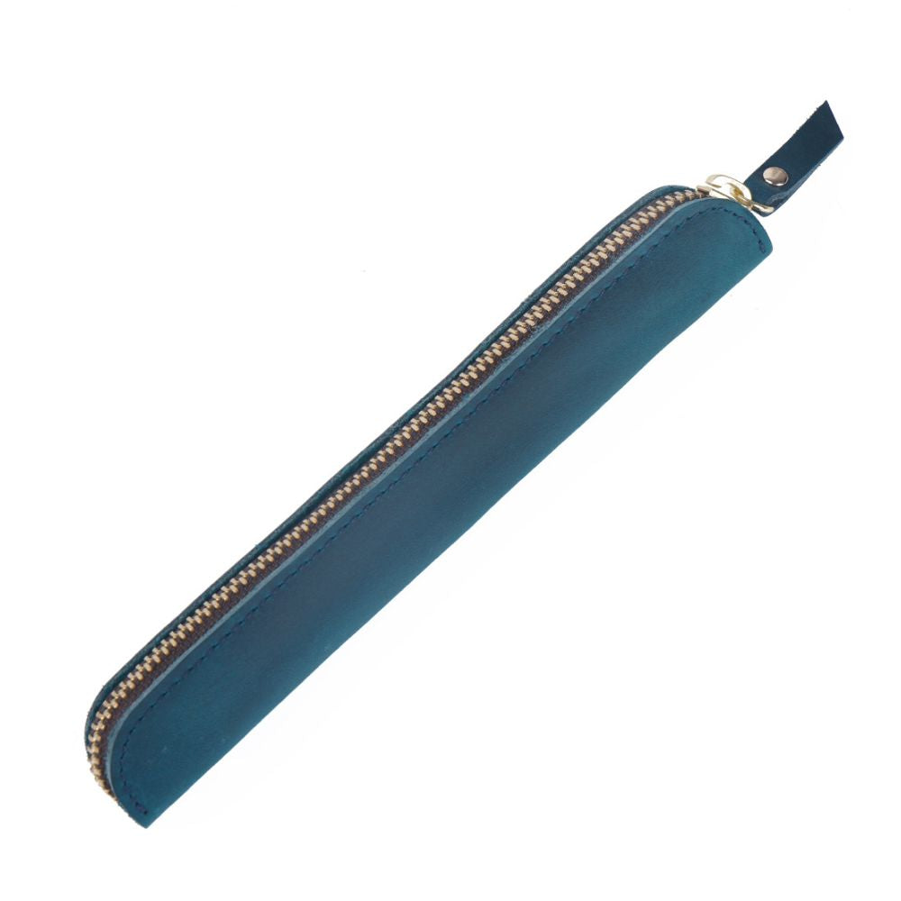 Leather Apple Shaped Pen Case 19cm x 3cm 6 variants