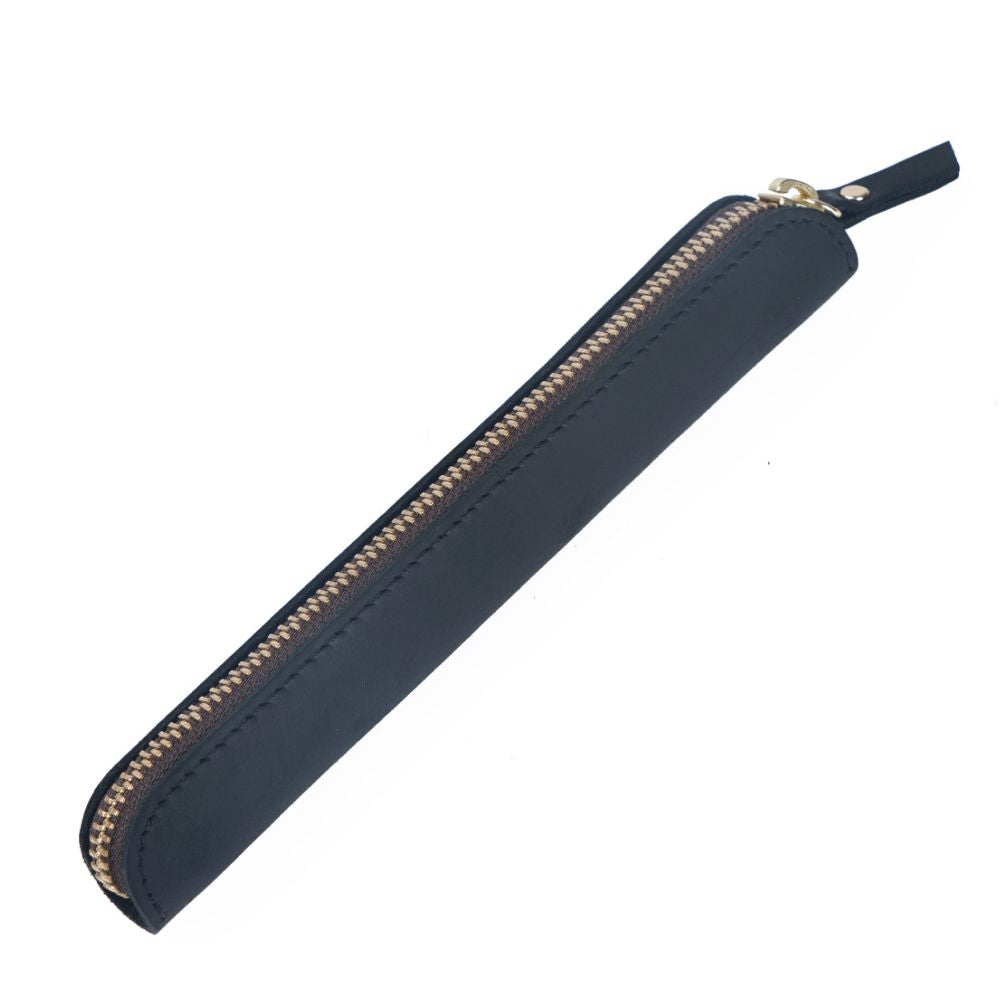 Leather Apple Shaped Pen Case 19cm x 3cm 6 variants