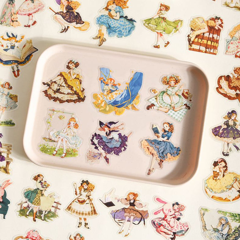 Vintage Fuff Starry Character PET Stickers 20psc 6 variants image 2