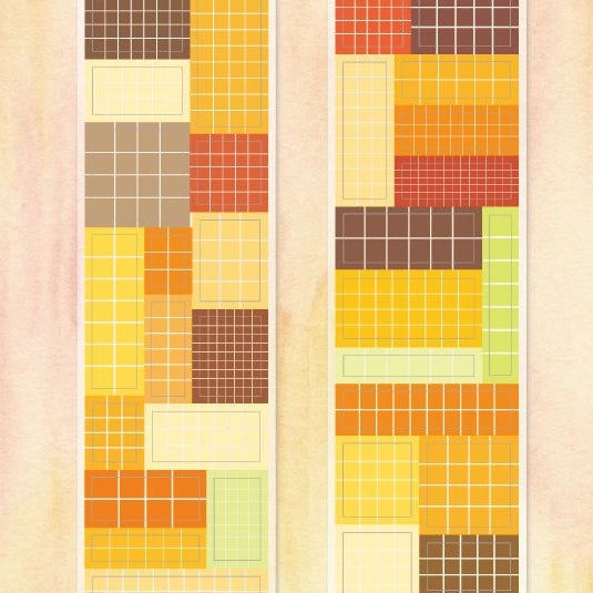 Daily Composition Series Washi Tape 4cm x 2m 6 Designs