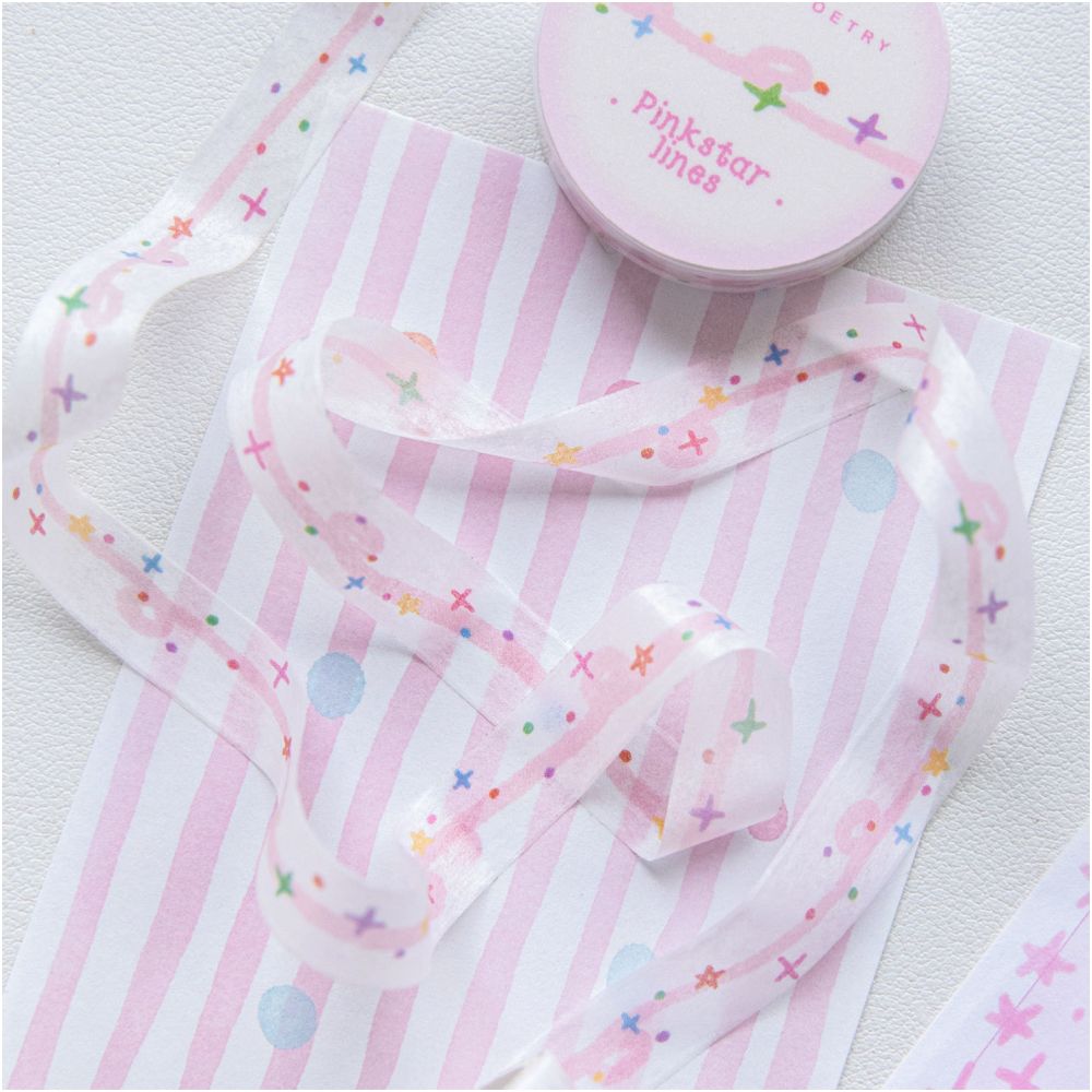 Colourful Sugar Diary Series Washi Tape 1cm x 2m 6 Designs image 3