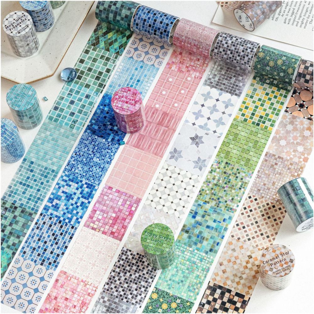 Glass Brick Series Washi Tape 5cm x 2m 6 Designs image 0