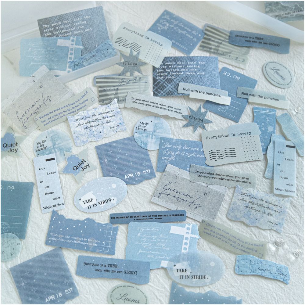 Miscellaneous Shadows Series Paper Stickers 50psc 6 Designs image 1