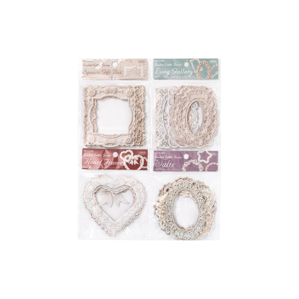 Vintage Flower Frame Paper Stickers 10psc 4variants image 4