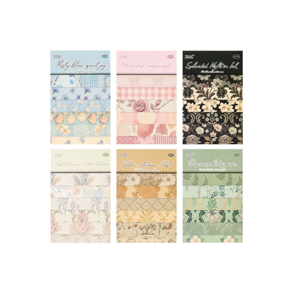 Gentle Breeze Series Material Paper 6 7cm x 10 5cm 50 sheets 6 designs image 4