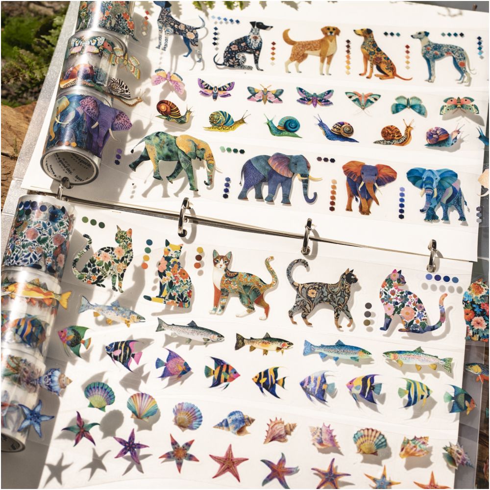 Morris Animal Series PET Tape 5cm x 2m 6 Designs image 0