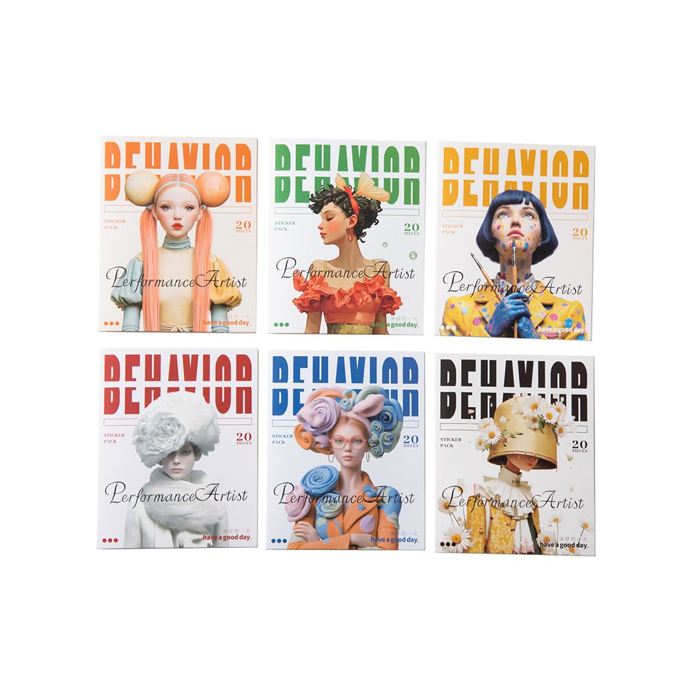 Performance Artist Character Series PET Stickers 20psc 6 Designs image 4