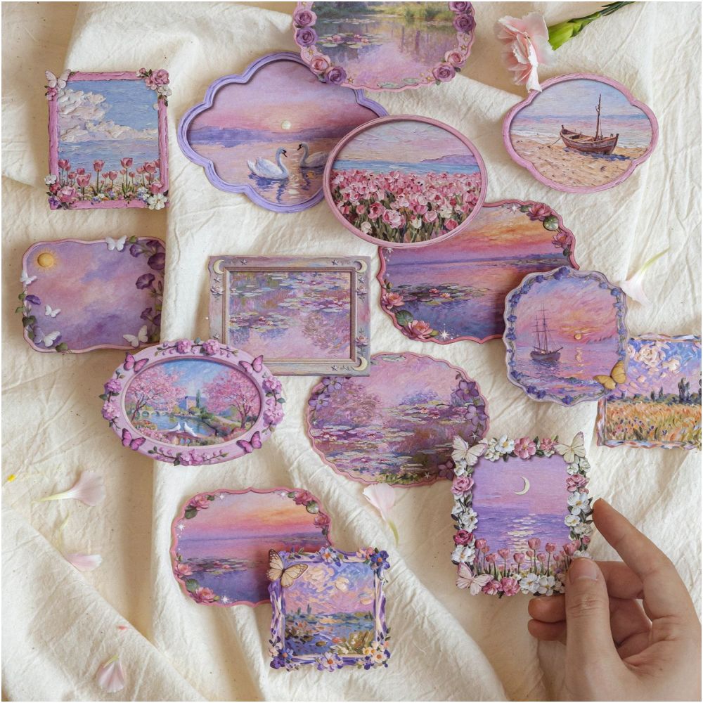 Monet s Frame Series Paper Stickers 15psc 4 styles image 3