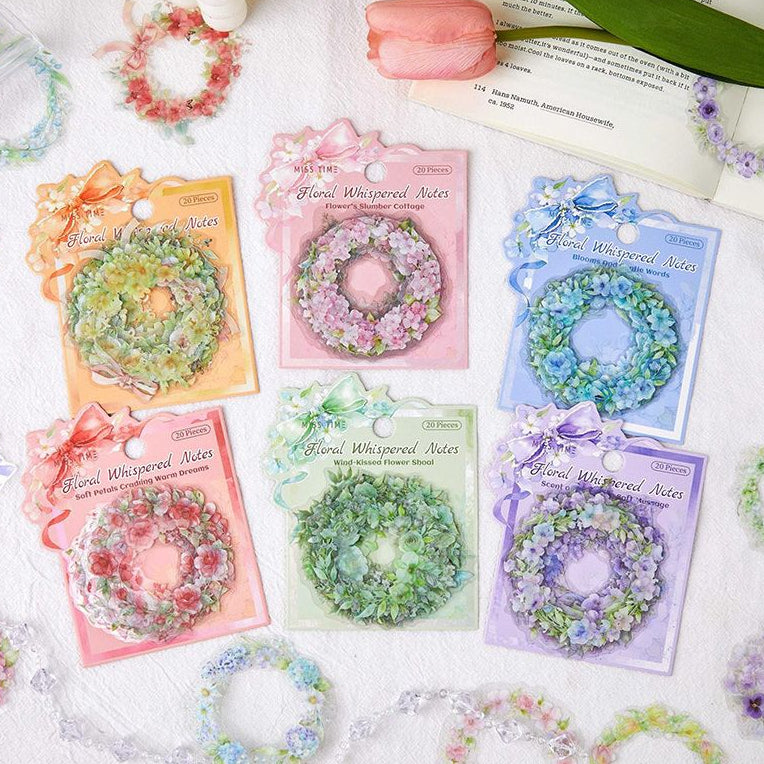 Floral Border Series PET Stickers 20psc 6 designs image 0