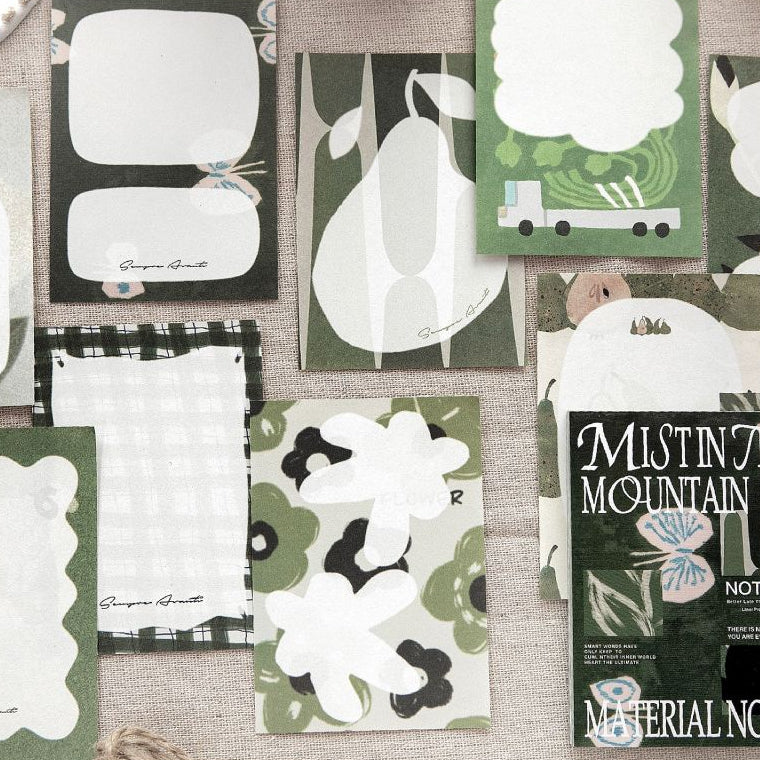 Mountain Mist Series Material Paper 7cm x 10cm 50 Sheets 6 Designs image 1