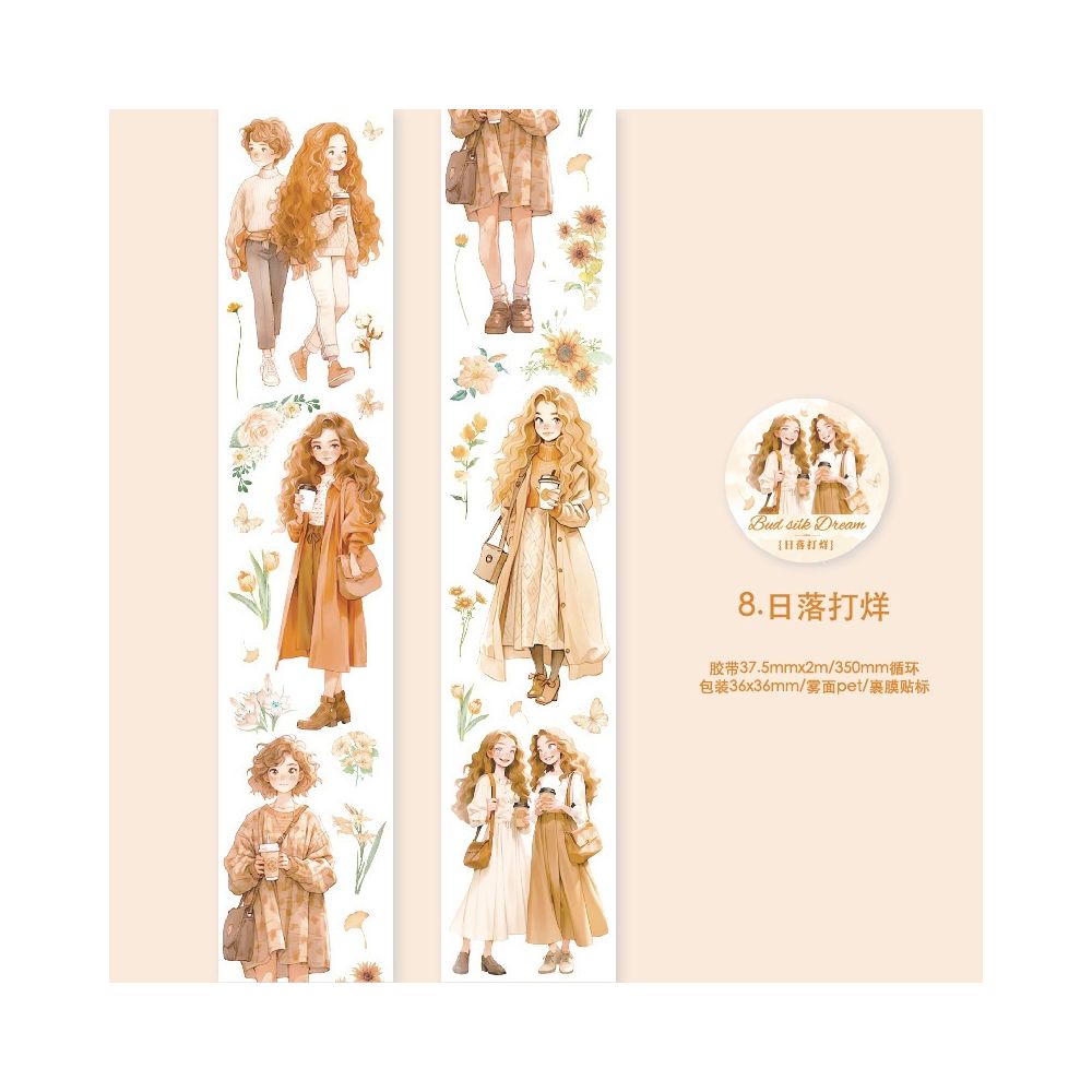 Bouquet Girl Series PET Tape 3,7cm x 2m 8 variants