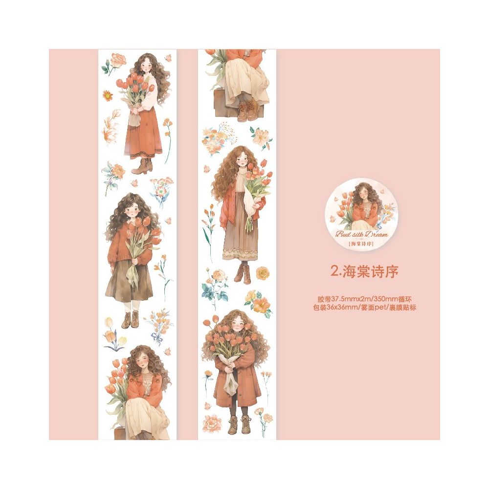 Bouquet Girl Series PET Tape 3,7cm x 2m 8 variants