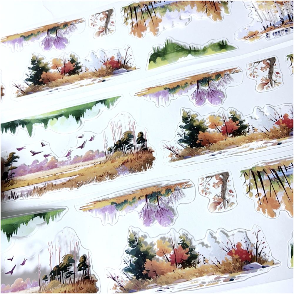 Spring and Autumn Poetry Landscape PET Tape 7cm x 2m image 4