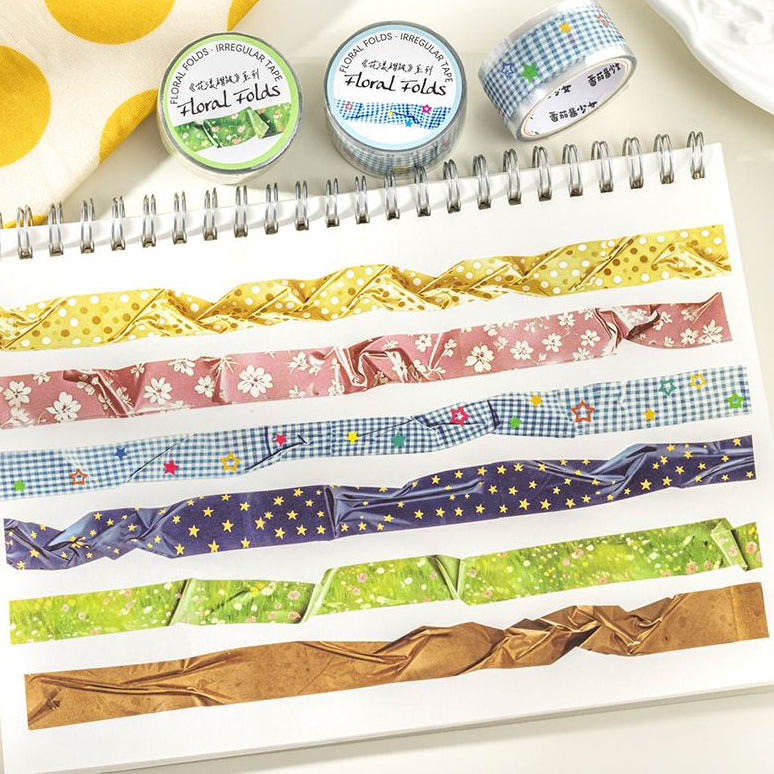 Floral Pleated Series Washi Tape 2cm x 2m 6 variants image 0