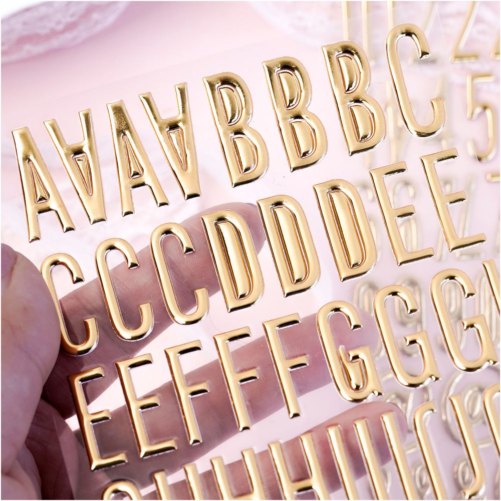 Cross border English letter bubble stickers 3D 15 Styles image 2