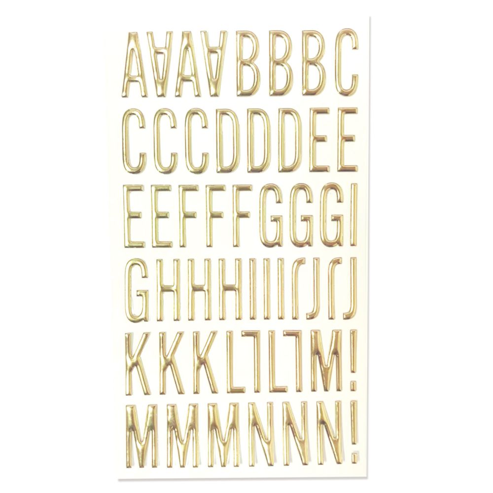 English Letter Bubble Stickers 3D 15 Styles