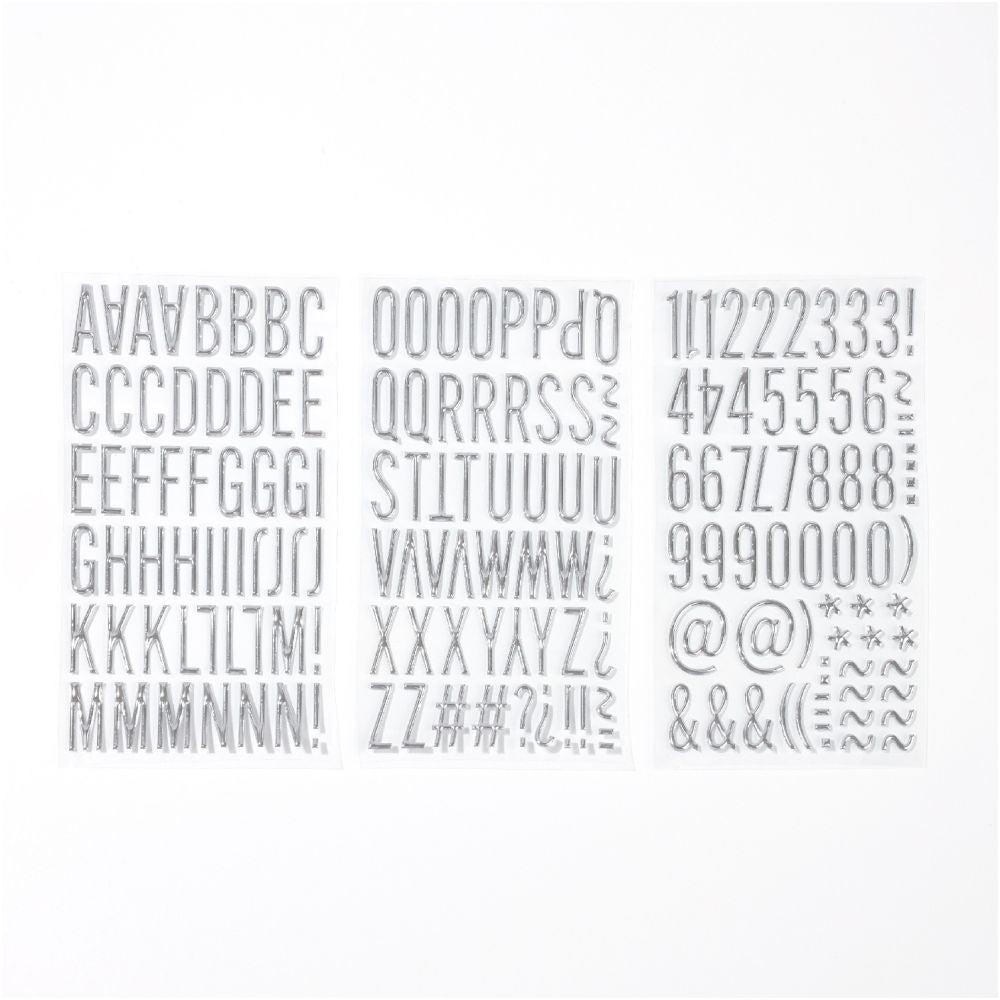 English Letter Bubble Stickers 3D 15 Styles