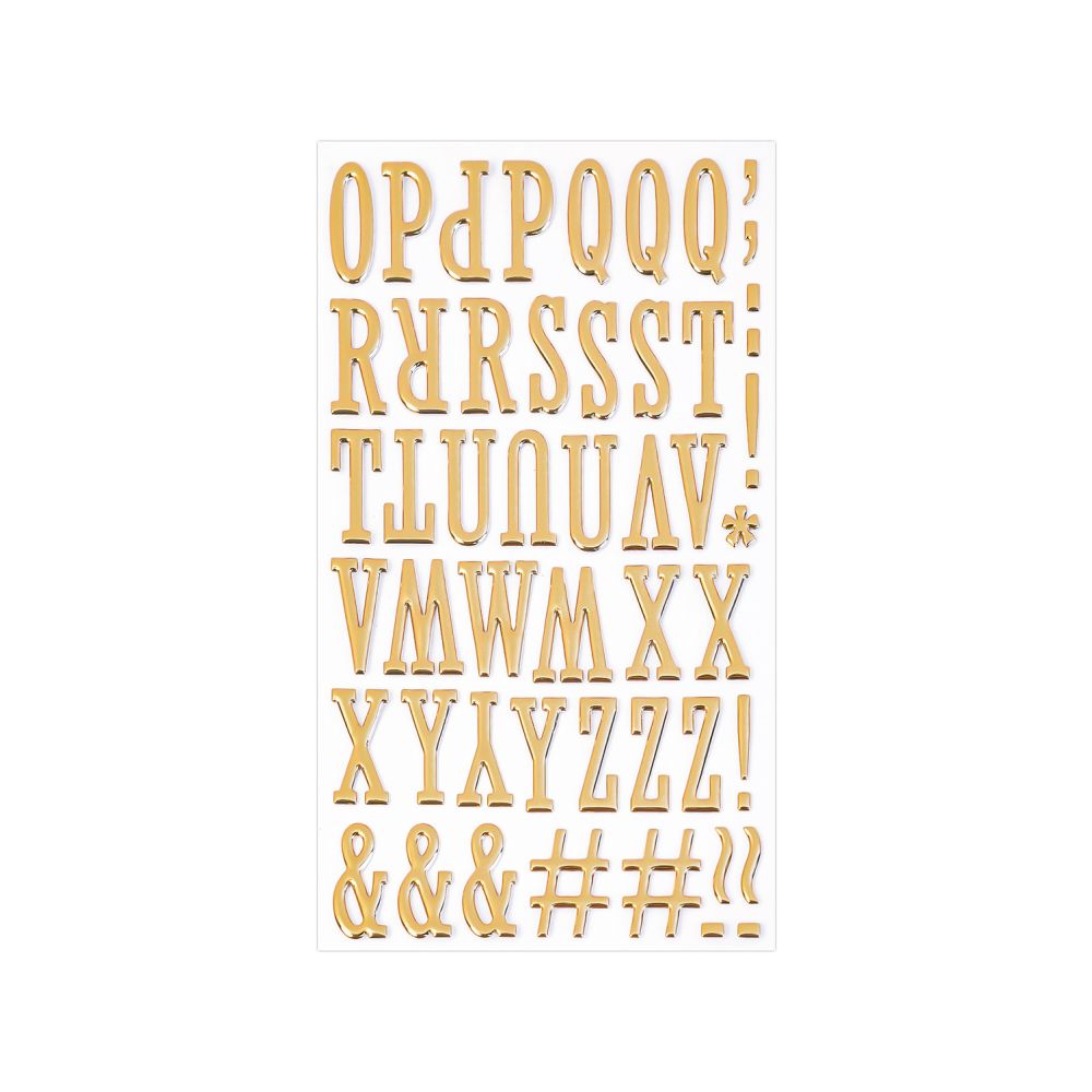 English Letter Bubble Stickers 3D 15 Styles