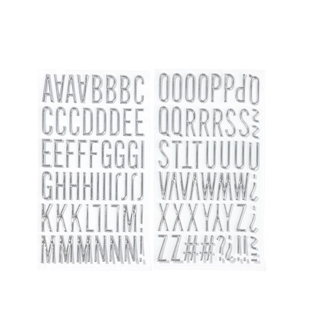 English Letter Bubble Stickers 3D 15 Styles
