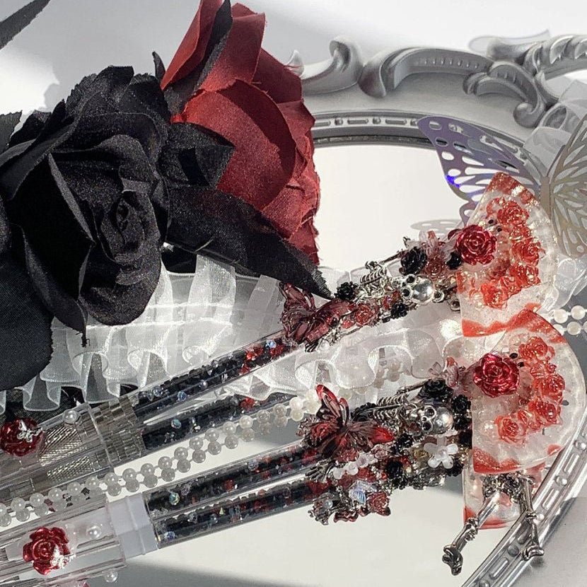 Dark Gothic Style Rose Original Pen Knife image 4