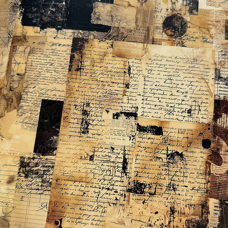 Dark Gothic Cursive English Background Paper 8 Sheets 14cm x 18cm image 3