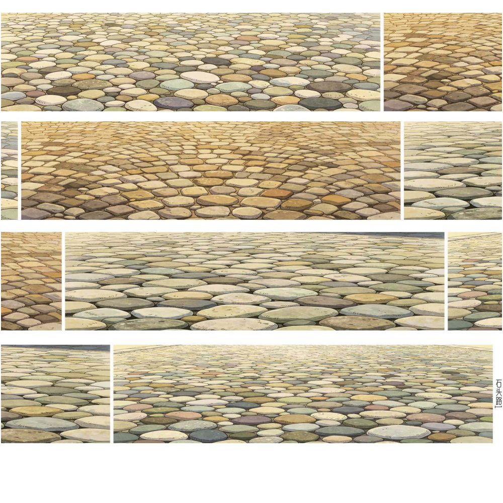 Stone Path Ground Landscaping PET tape 6cm x 93cm 3 styles