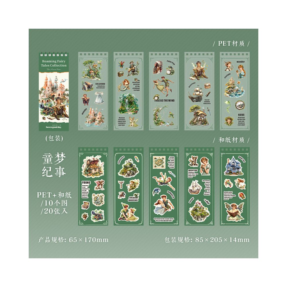 A Collection of Fairy Tale Adventures Sticker Book 4 Designs 20 Sheets