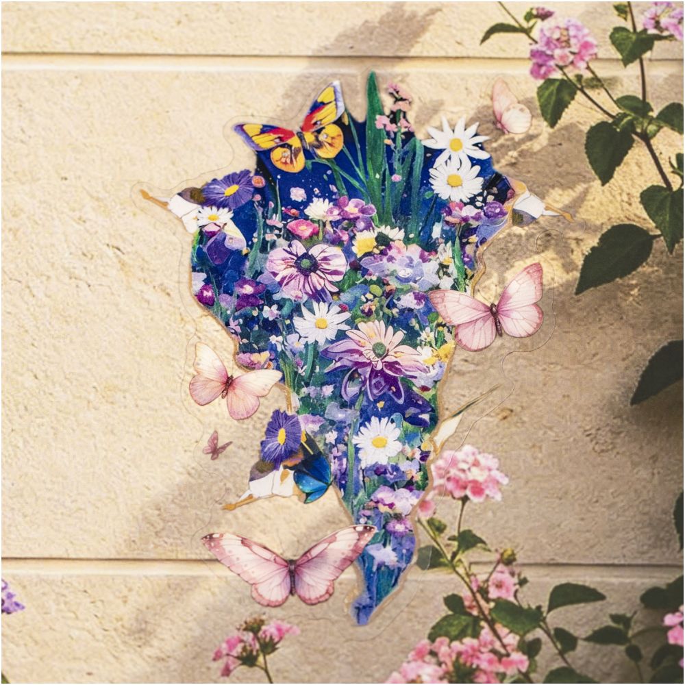 Cracked Butterfly Series PET Stickers 10 Pcs 6 Styles image 2