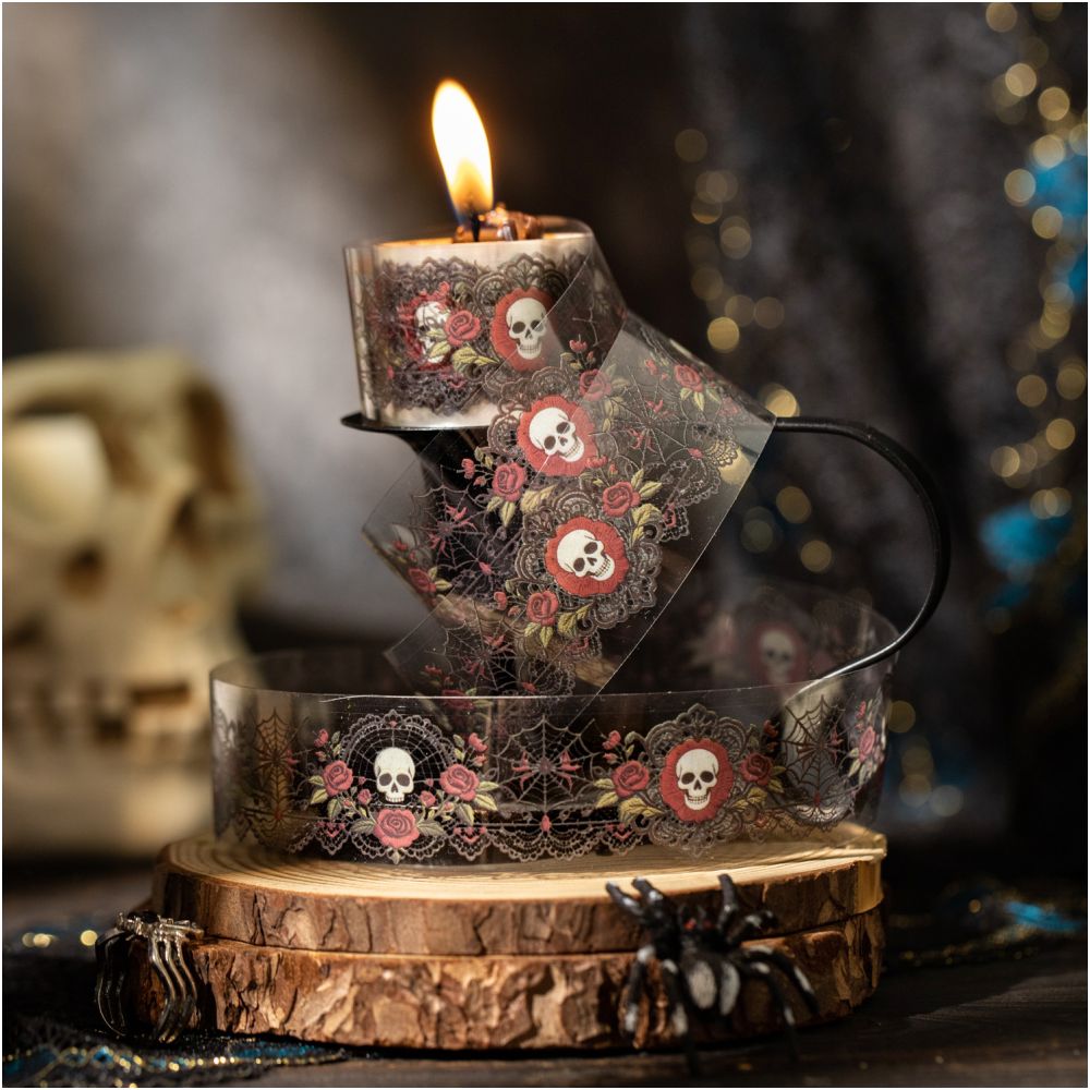 Gothic Lace Theme PET Tape 6 Designs 3 cm x 2m image 1