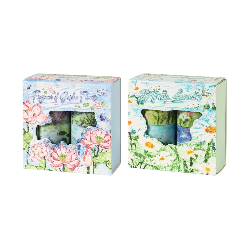 Ten Miles of Flower Fields series PET Tape set 2 designs 4 Rolls image 4