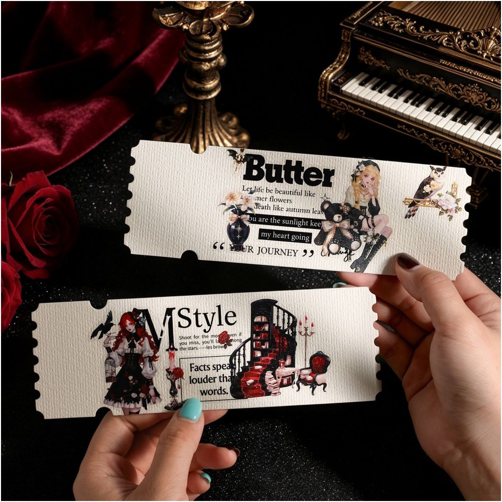 Gothic Vintage Sticker Book 20 Sheets 4 Styles image 3