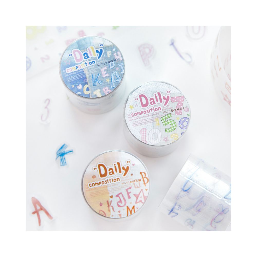 Everyday Life Series Washi Tape 6 Designs 4cm x 2m image 0