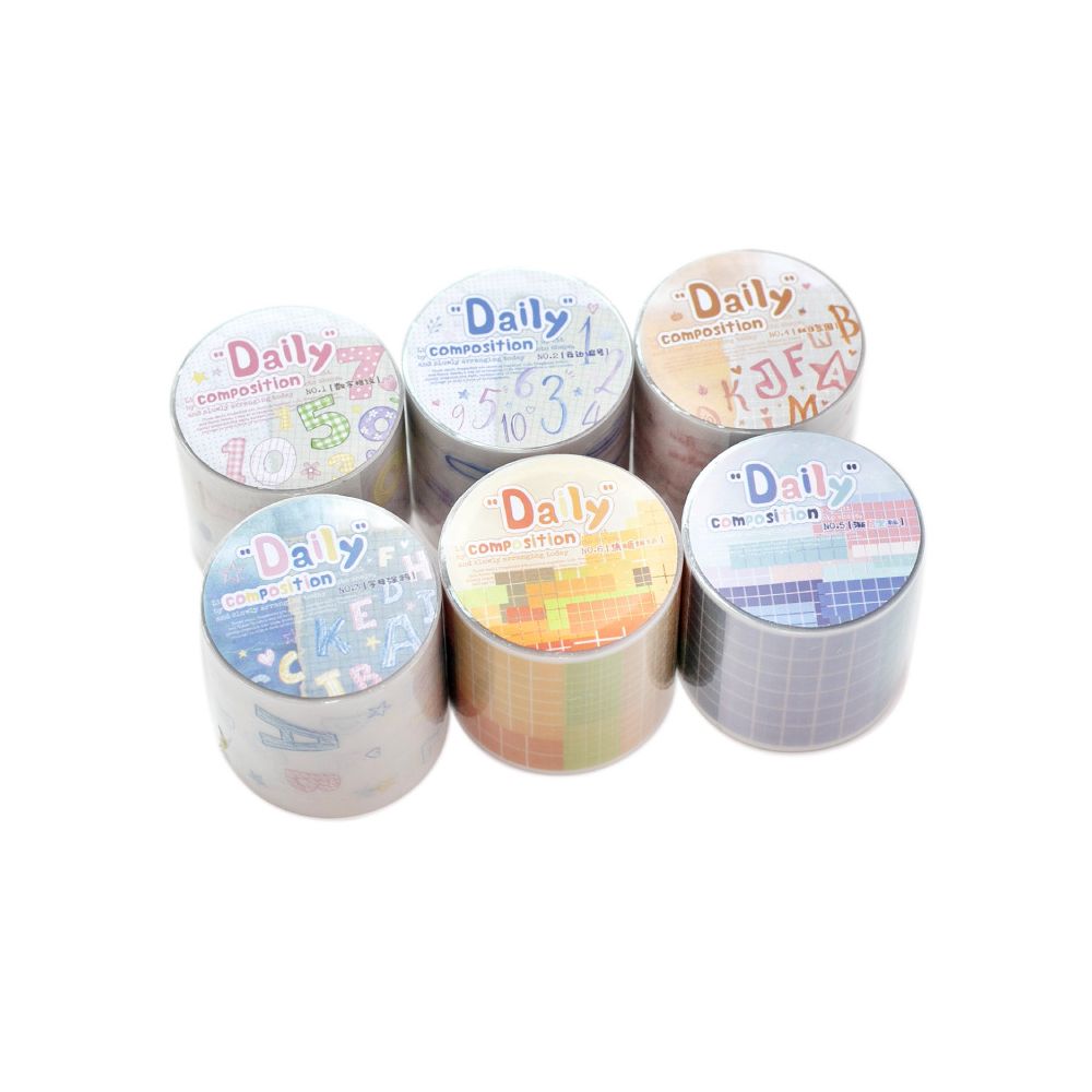 Everyday Life Series Washi Tape 6 Designs 4cm x 2m image 4