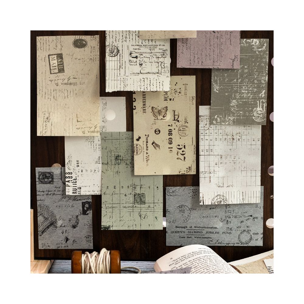 Old fashioned Notebook Series Material Paper 3 Styles 36 sheets image 0