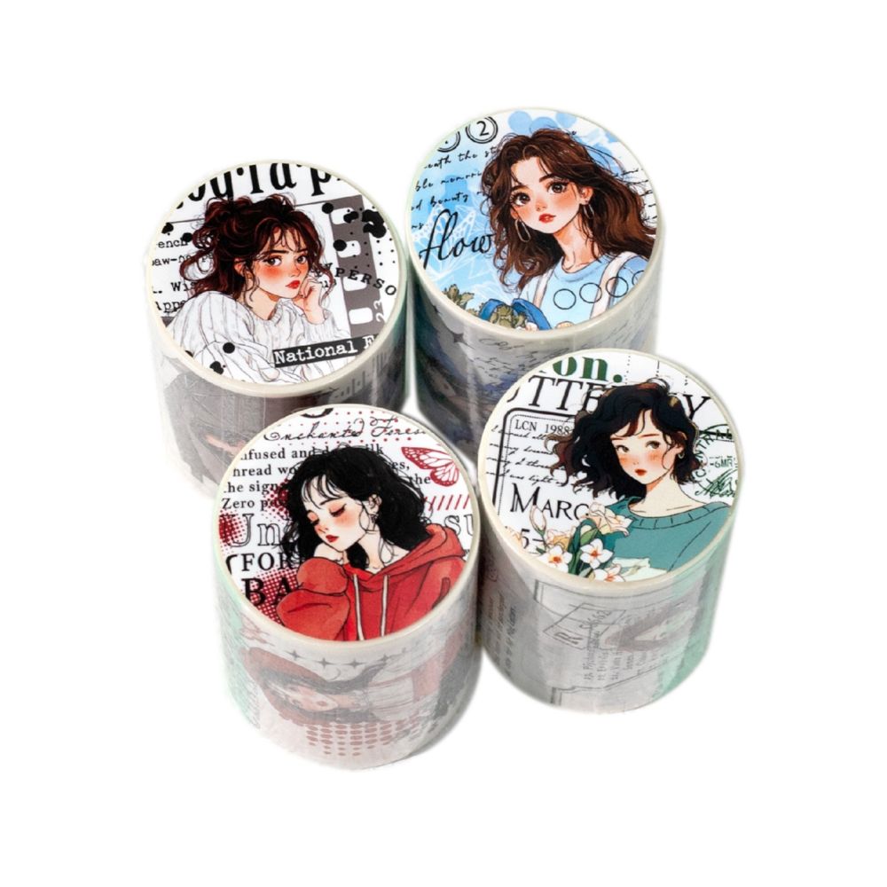 Life Series Character Washi Tape 4 Designs 5cm x 2m image 4