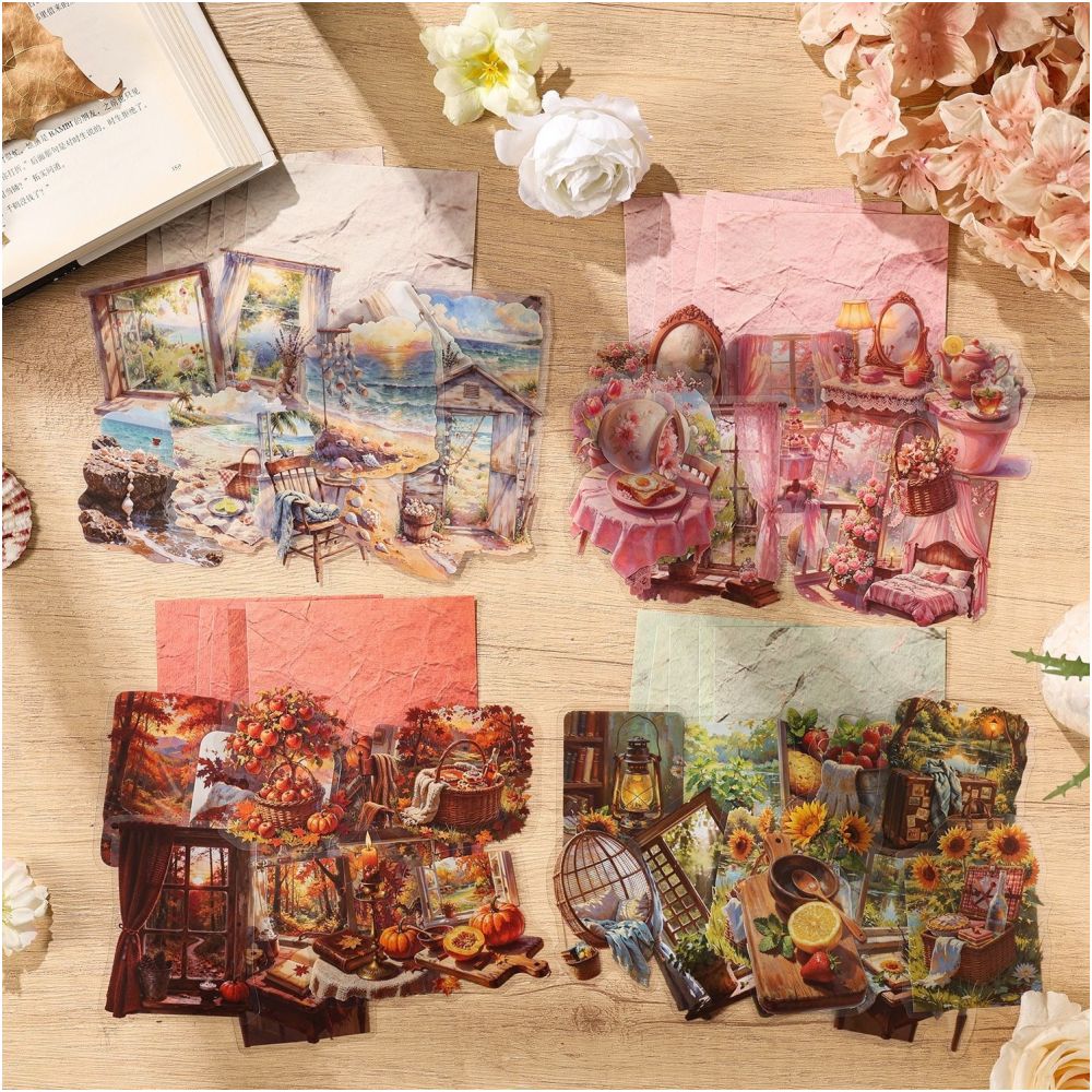 Four Seasons Window Corner Series PET Stickers 30 Sheets image 0
