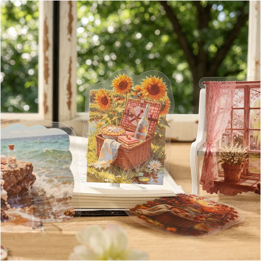 Four Seasons Window Corner Series PET Stickers 30 Sheets image 1