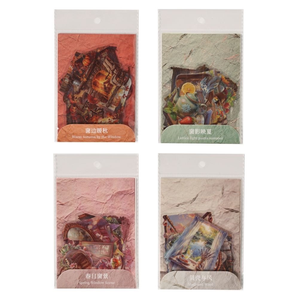 Four Seasons Window Corner Series PET Stickers 30 Sheets image 4