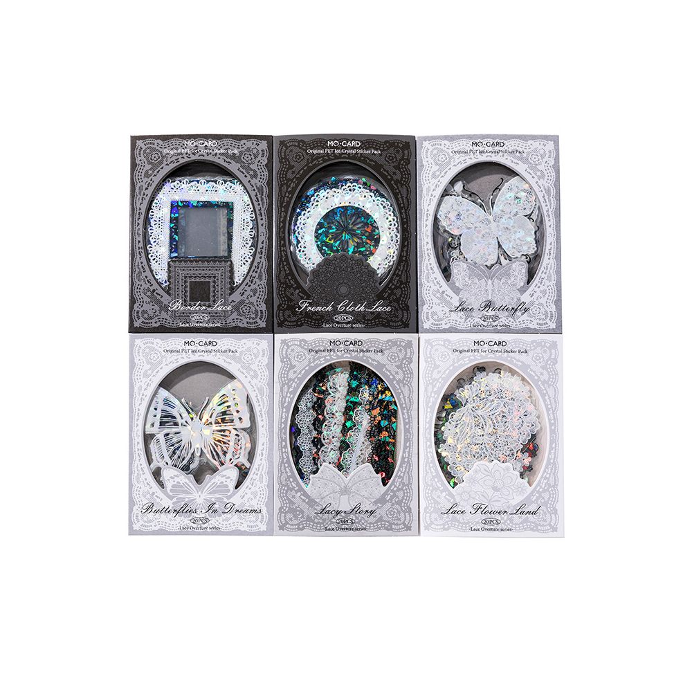 Lace Overture Series PET Stickers 6 Designs 20 Sheets image 4