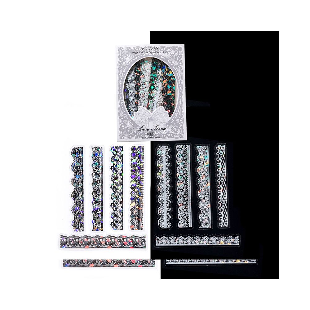 Lace Overture Series PET Stickers 6 Designs 20 Sheets