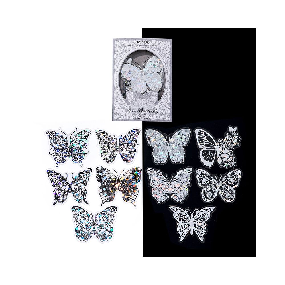 Lace Overture Series PET Stickers 6 Designs 20 Sheets