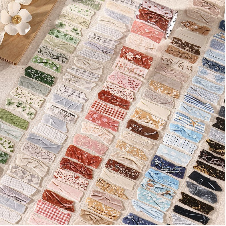 Wrinkled Chapter Series PET Tape 4 5CM x 2m 6 Styles image 0