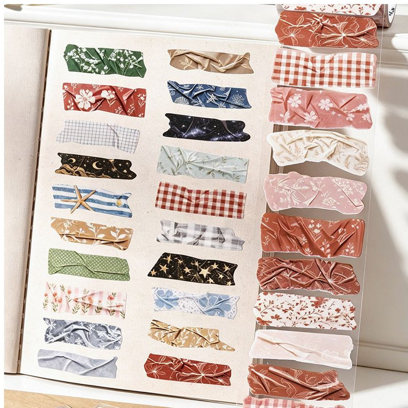 Wrinkled Chapter Series PET Tape 4 5CM x 2m 6 Styles image 1