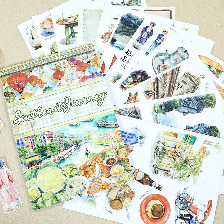 Workplace style daily decoration landscape sticker book 20 Sheets image 1