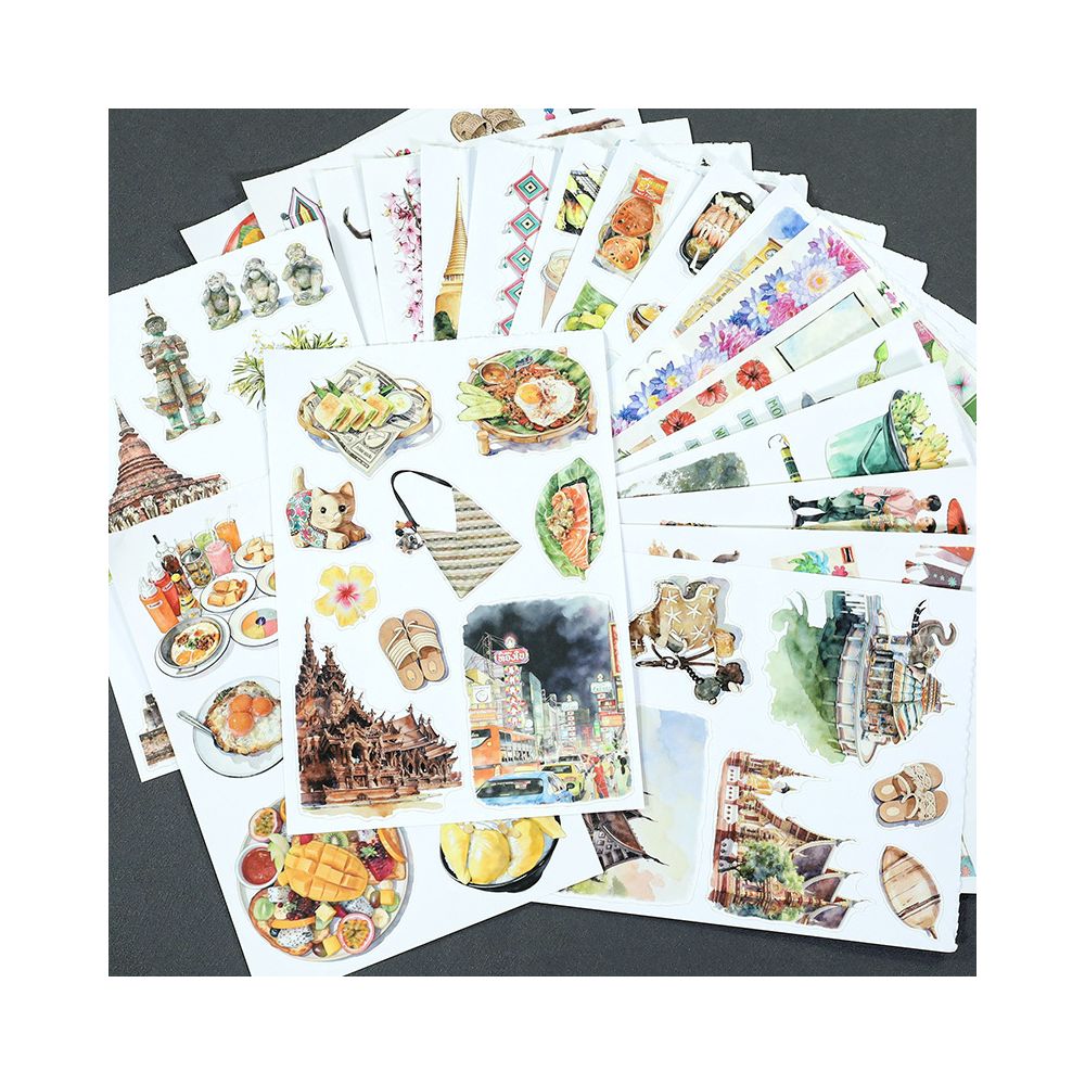 Workplace style daily decoration landscape sticker book 20 Sheets image 3