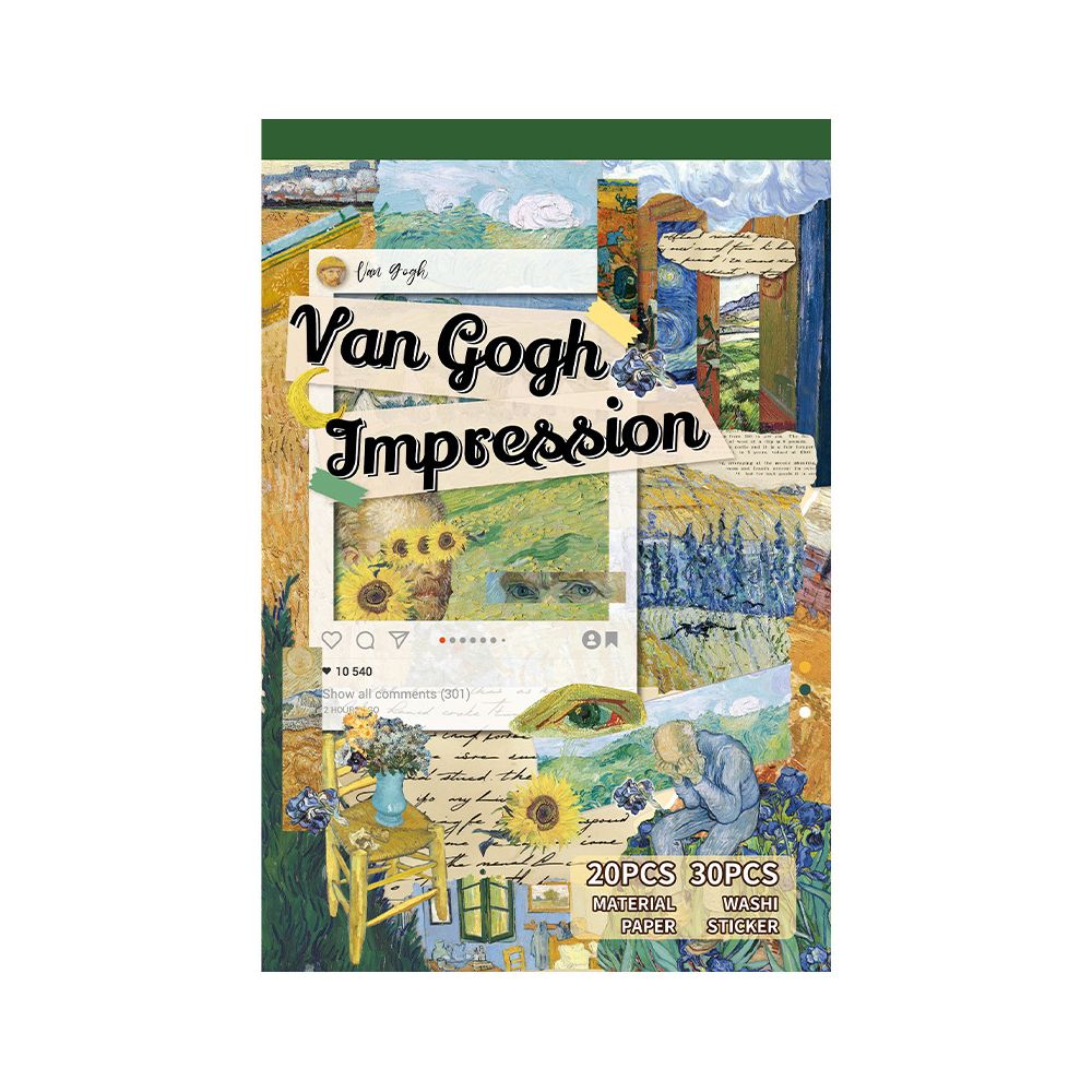 Van Gogh Impressions Vintage Sticker Book 50 sheets image 4
