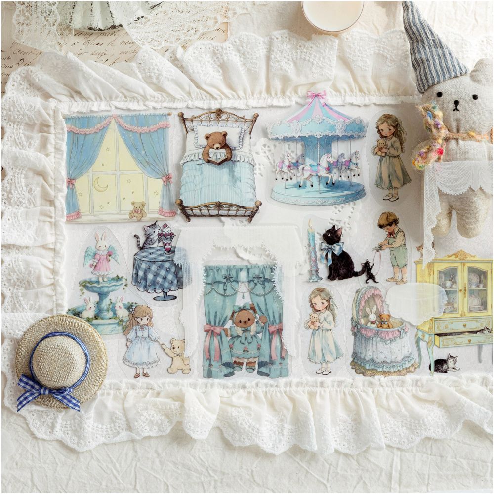 Dreamy Time Series Vintage PET Stickers 30 sheets 6 designs image 0