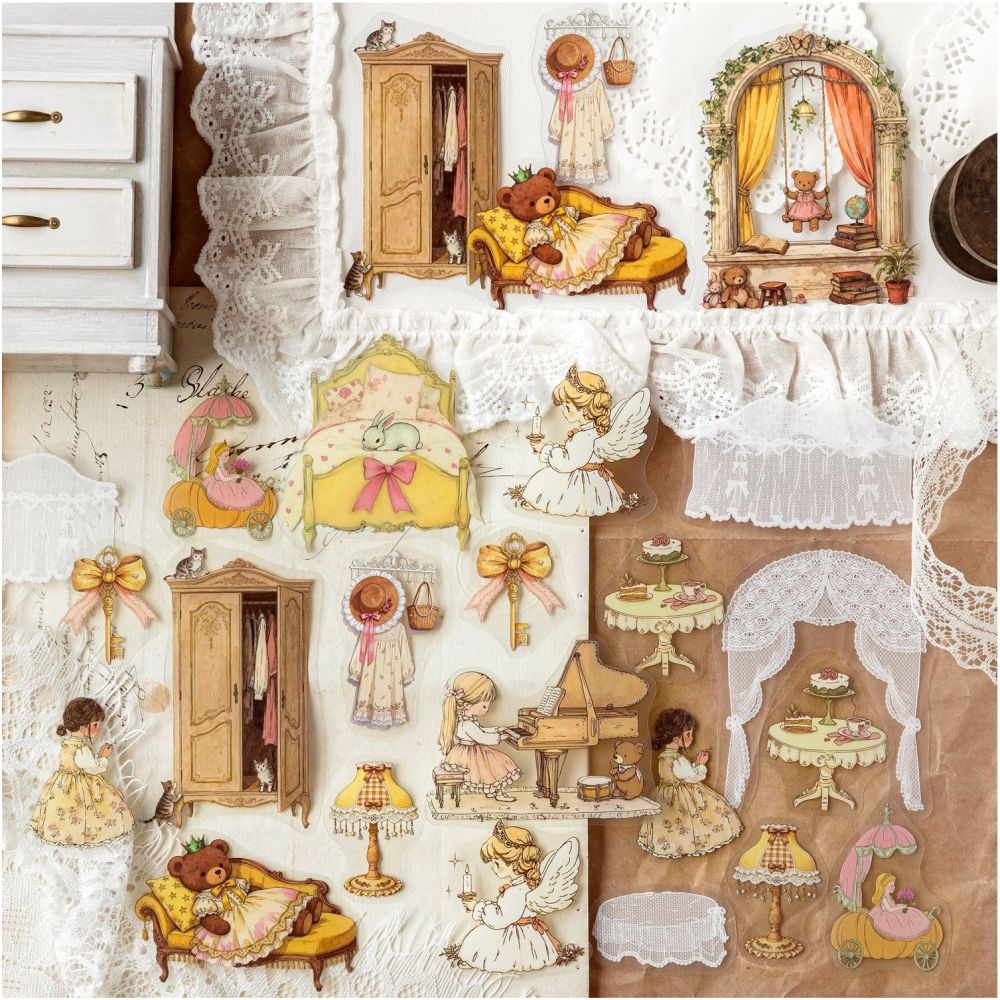 Dreamy Time Series Vintage PET Stickers 30 sheets 6 designs image 1