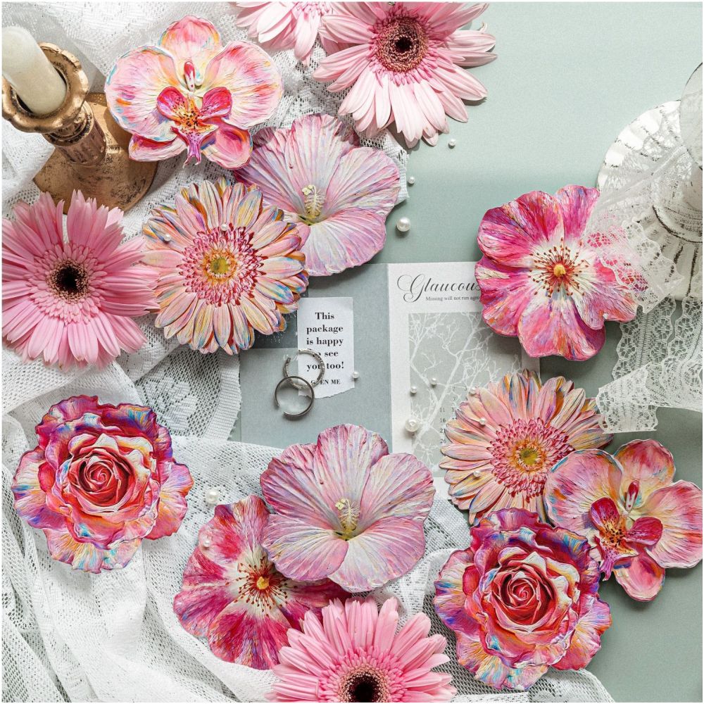 Monet s Garden series paper stickers 10 sheets 6 Styles image 0